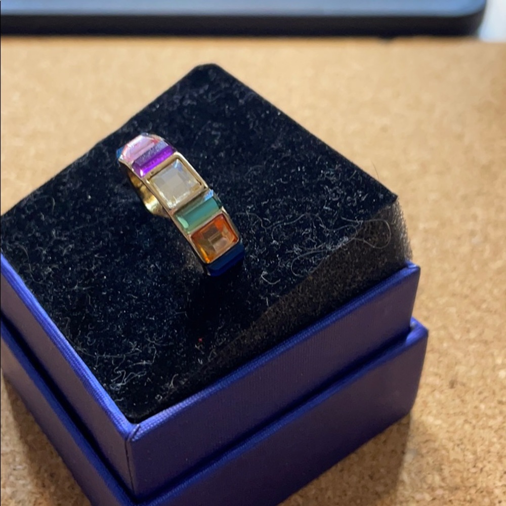 Rainbow stacking ring size 7 - Picture 2 of 6